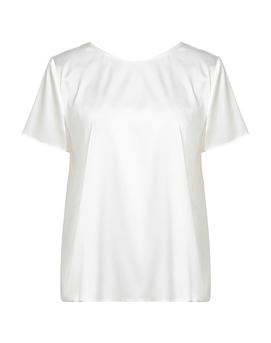 EMPORIO ARMANI Top White 94% Silk, 6% Elastane