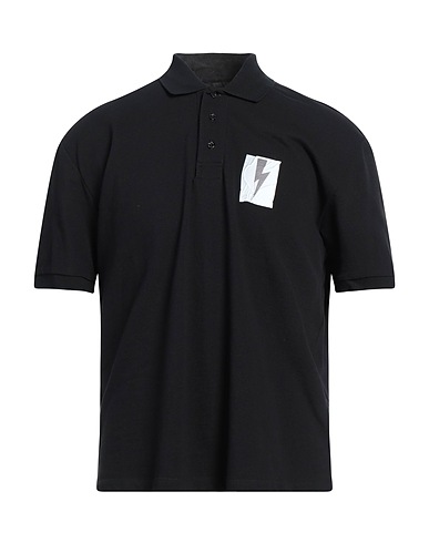 NEIL BARRETT Polo shirt Black 100% Cotton