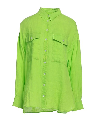 REPLAY Linen shirt ESSENTIAL Lime green 100% Linen