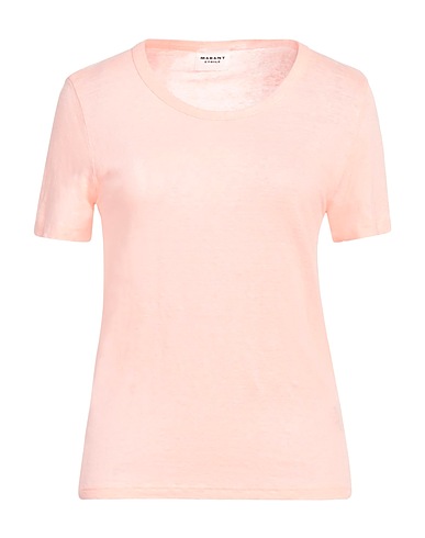 MARANT ÉTOILE Basic T-Shirt Light pink 100% Linen