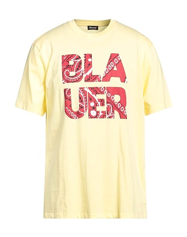 BLAUER. T-shirt Yellow 100% Cotton