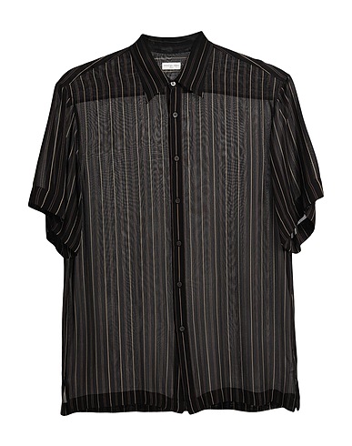 DRIES VAN NOTEN Striped shirt Black 100% Viscose