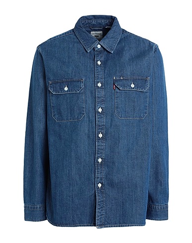 LEVI'S Denim shirt JACKSON WORKER DARK INDIGO - WORN IN
 Blue 100% Cotton
