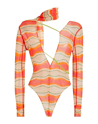JACQUEMUS TOPS & TEES Beige 93% Polyamide, 7% Elastane