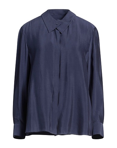 EMPORIO ARMANI Solid colour shirts & blouses ICON Navy blue 55% Cupro, 45% Modal