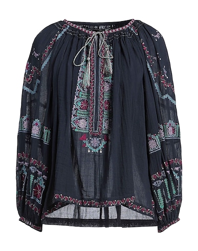 ISABEL MARANT Top Navy blue 100% Cotton, Viscose