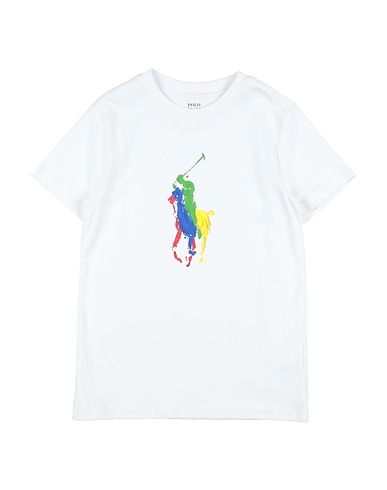 POLO RALPH LAUREN T-shirt Big Pony Cotton Jersey Tee
 Bianco 100% Cotone