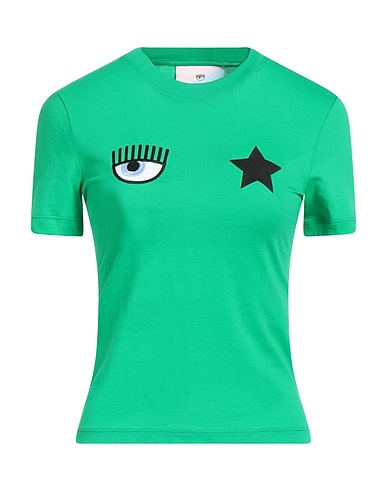 CHIARA FERRAGNI T-shirt Green 100% Cotton