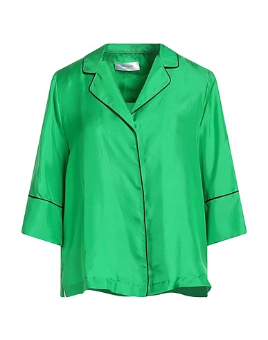 THE NINA STUDIO Camicie  e bluse fantasia Verde 100% Seta