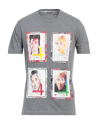 GREY DANIELE ALESSANDRINI T-shirt Grey 100% Cotton, Polyester