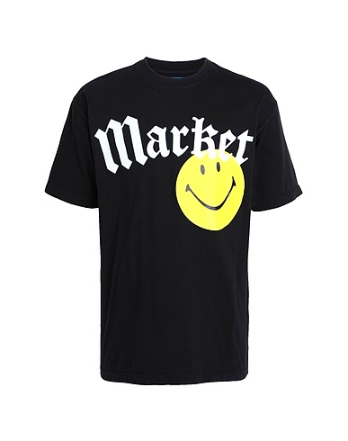 MARKET T-shirt Smiley Gothic T-Shirt
 Black 100% Cotton