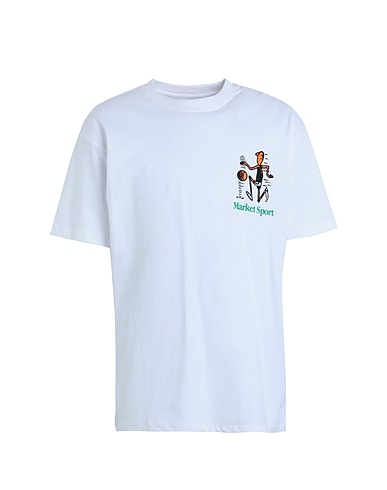 MARKET Camiseta Head Games T-Shirt
 Blanco 100% Algodón