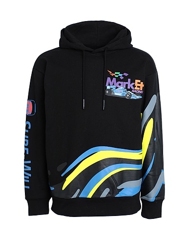 MARKET Hooded track jacket  Paint Dept Hoodie
 Black 100% Cotton