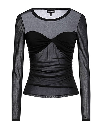 GIORGIO ARMANI Top Black 100% Viscose, Cotton, Polyamide