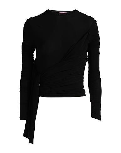 PINKO T-shirt Black 94% Viscose, 6% Elastane