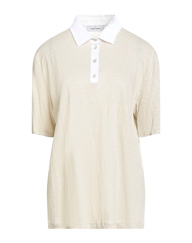GRAN SASSO Polo shirt Beige 100% Linen