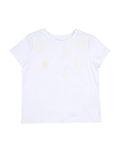 PATRIZIA PEPE T-shirt GIRL Bianco 95% Cotone, 5% Elastan