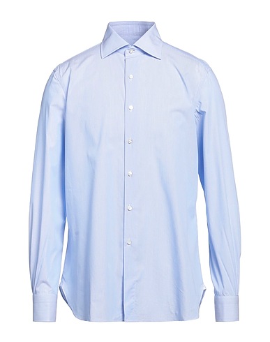 SARTORIO Striped shirt Azure 100% Cotton