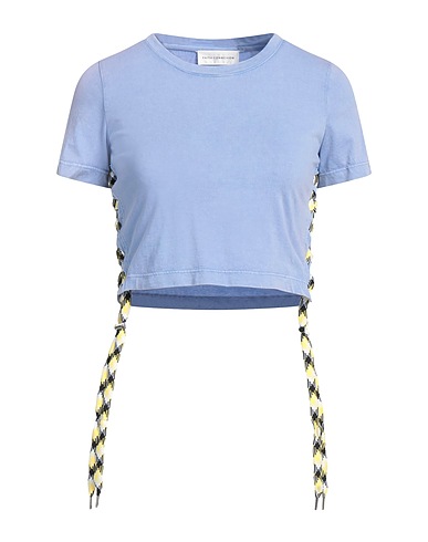 FAITH CONNEXION Crop top Light blue 100% Cotton, Polyester