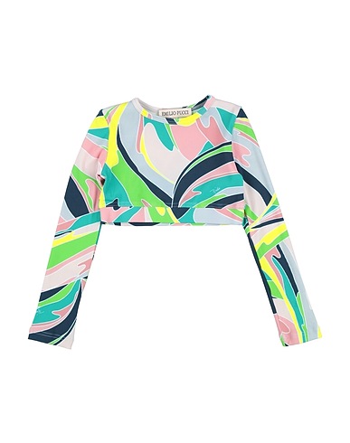 PUCCI Top Green 92% Polyamide, 8% Elastane