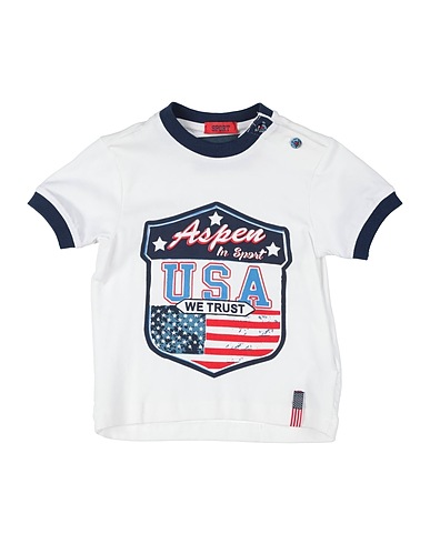 ASPEN POLO CLUB T-shirt White 95% Cotton, 5% Elastane