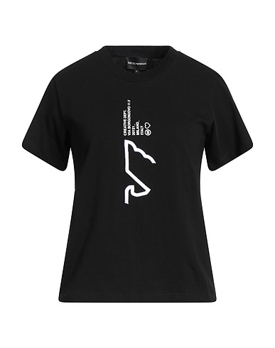 EMPORIO ARMANI T-Shirt Schwarz 100% Baumwolle