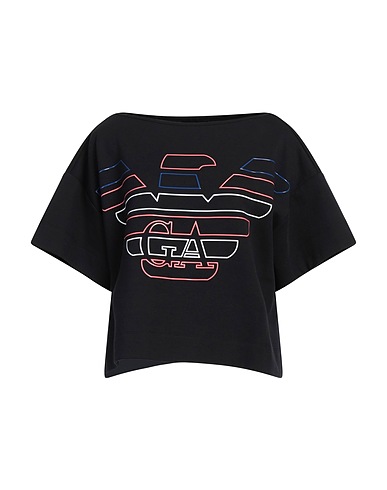 EMPORIO ARMANI T-shirt Black 93% Cotton, 7% Polyamide