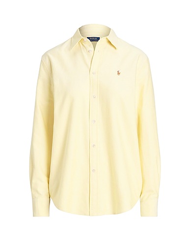 POLO RALPH LAUREN Solid colour shirts & blouses  RELAXED FIT COTTON OXFORD SHIRT 
 Pastel yellow 100% Cotton