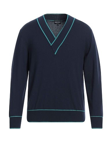 GIORGIO ARMANI Sweater Midnight blue 100% Virgin Wool, Viscose, Polyamide, Elastane
