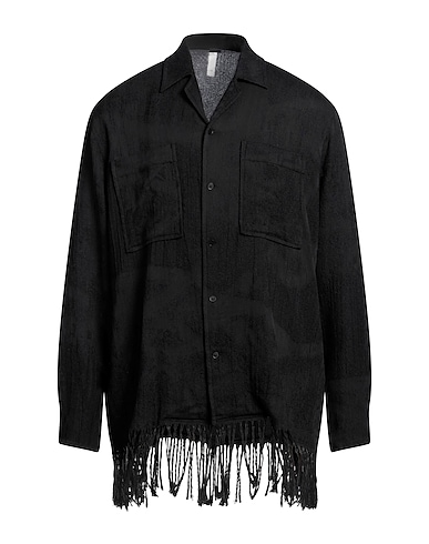ATTACHMENT Solid colour shirt Black 51% Cotton, 49% Polyester