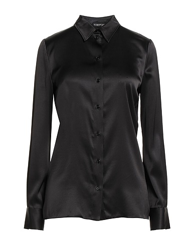 TOM FORD 無地シャツ＆ブラウス ブラック シルク 94% / ポリウレタン 6%