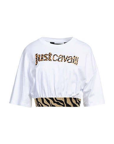 JUST CAVALLI Crop top White 100% Cotton