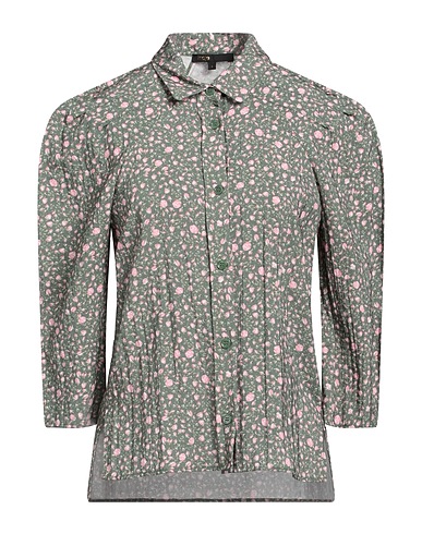 MAJE Floral shirts & blouses Military green 81% Viscose, 19% Polyamide