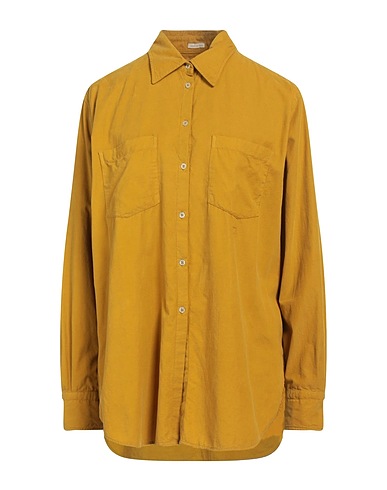 MASSIMO ALBA Camicie e bluse tinta unita Giallo ocra 100% Cotone