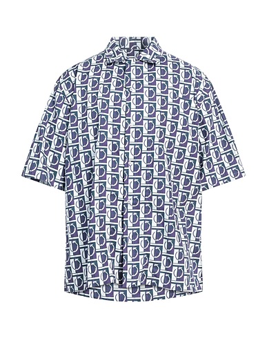 TRUSSARDI Patterned shirt Purple 100% Cotton
