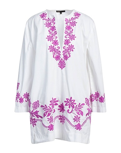 MAJE Top White 100% Cotton, Polyester