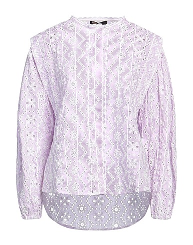 MAJE Striped shirt Purple 100% Cotton, Mother-of-pearl