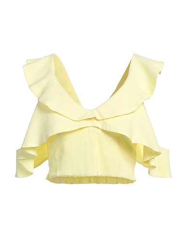 MAJE Top Pastel yellow 57% Viscose, 42% Polyester, 1% Elastane