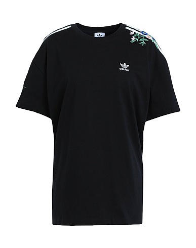ADIDAS ORIGINALS T-shirt FLORAL LOOSE T
 Black 100% Cotton