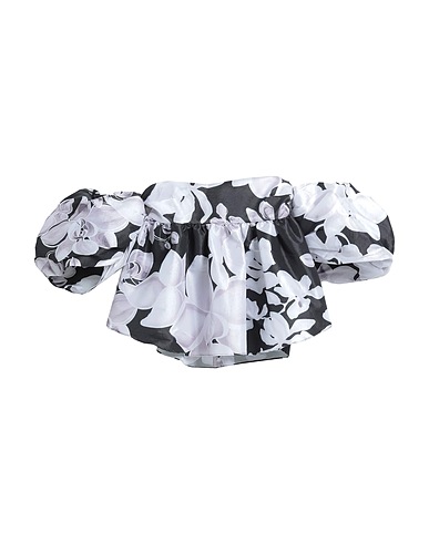 KIKA VARGAS Off-the-shoulder top Black 65% Polyester, 30% Nylon, 5% Elastane