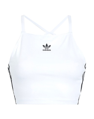 ADIDAS ORIGINALS Top 3 S CROP TOP White 93% Cotton, 7% Elastane
