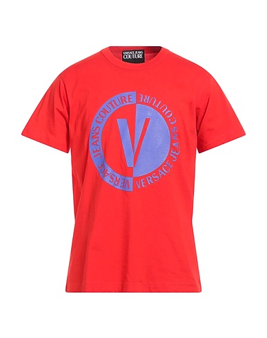VERSACE JEANS COUTURE T-shirt Red 100% Cotton