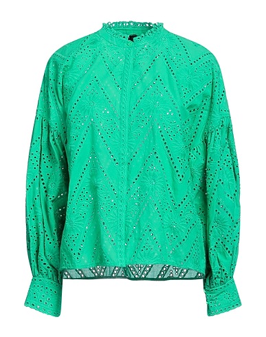 MAJE Solid colour shirts & blouses Green 100% Cotton