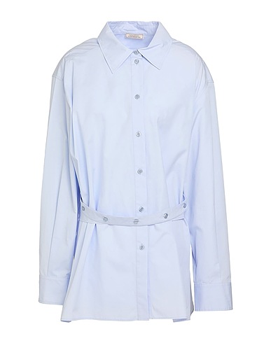 NINA RICCI Solid colour shirts & blouses Sky blue 100% Cotton