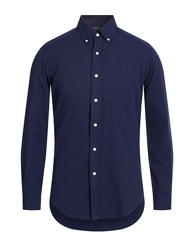 POLO RALPH LAUREN Solid colour shirt Navy blue 100% Cotton