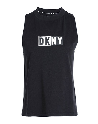 DKNY Top Black 58% Cotton, 38% Modal, 4% Elastane