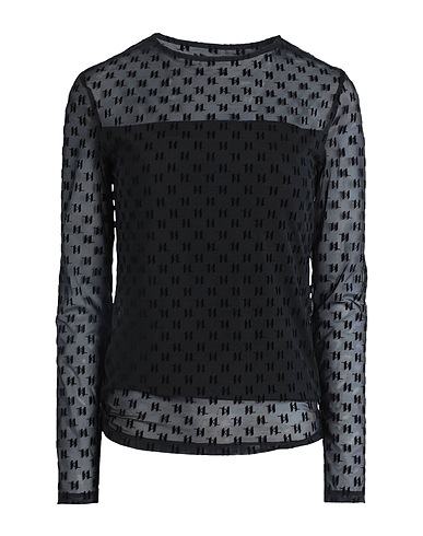 KARL LAGERFELD Top Black 81% Polyamide, 19% Elastane