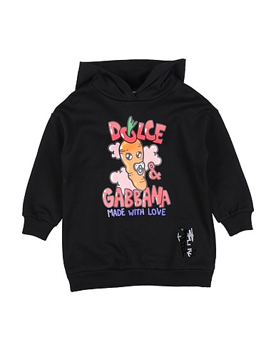 DOLCE&GABBANA Sweatshirt Black 100% Cotton, Elastane, Polyurethane