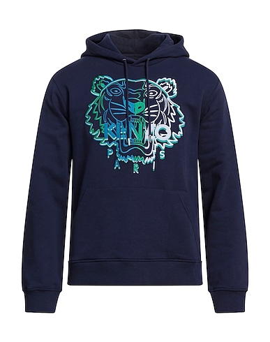 KENZO Hooded sweatshirt Navy 100% Cotton, Elastane, Polyester