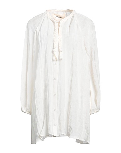MANEBÍ Linen shirt Off white 95% Linen, 5% Polyamide